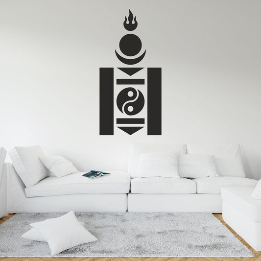 Wandtattoo Wappen/Flagge Mongolei / Mongolian Flag