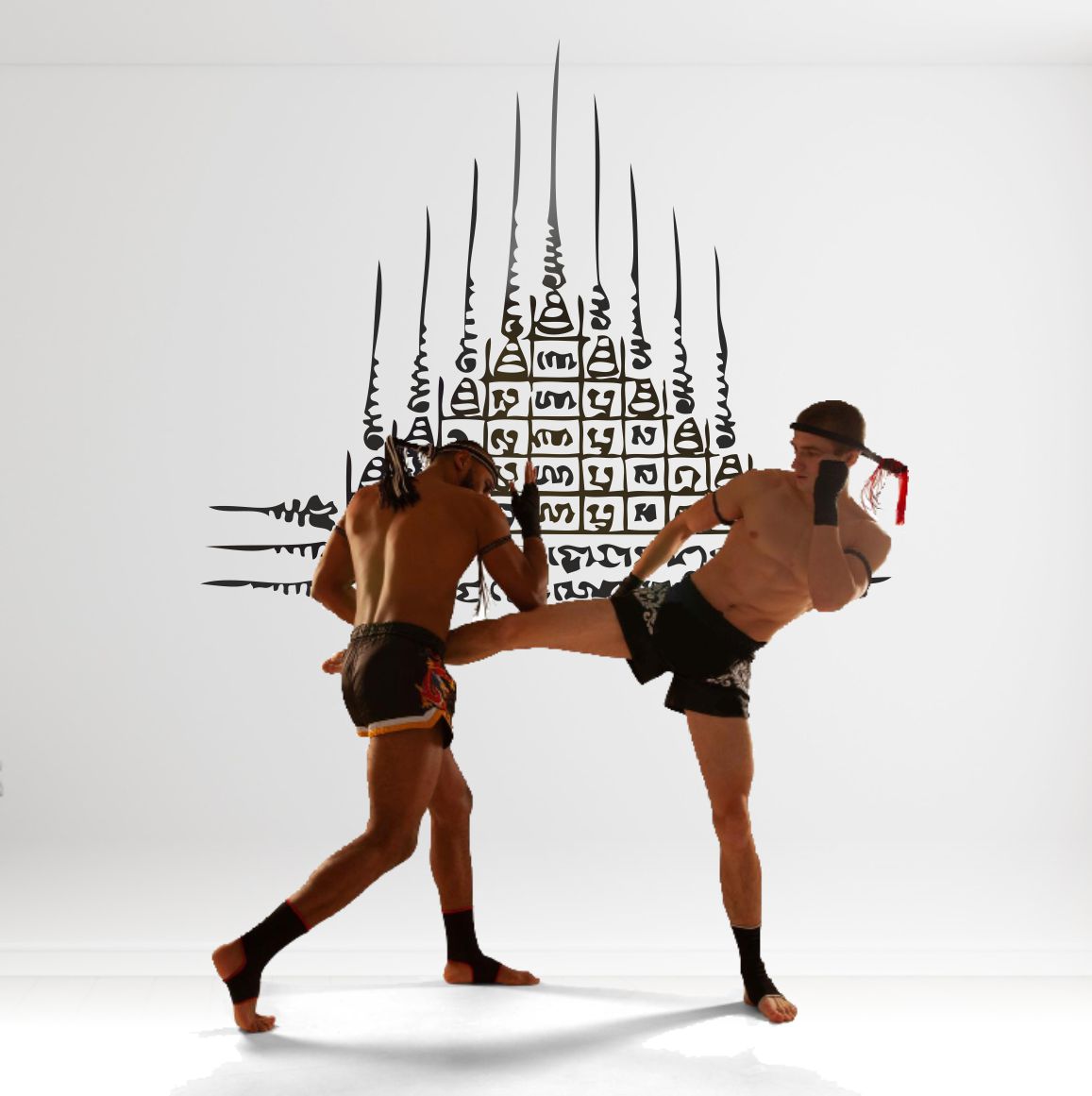 Wandtattoo Zeichen & Symbole "Muay Thai" - Tempel