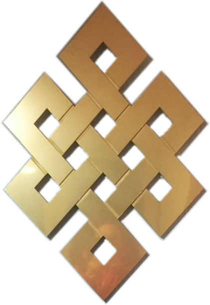3D Wandschmuck Unendlicher Knoten / Endless Knot / Karma