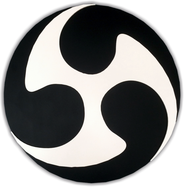3D Wandschmuck Japanisches Symbol "Tomoe"