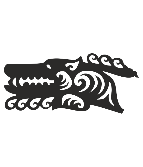 Wandtattoo Wappen "Himmels Wolf" "Gök-Börü" Zeichen des Ashina Clans