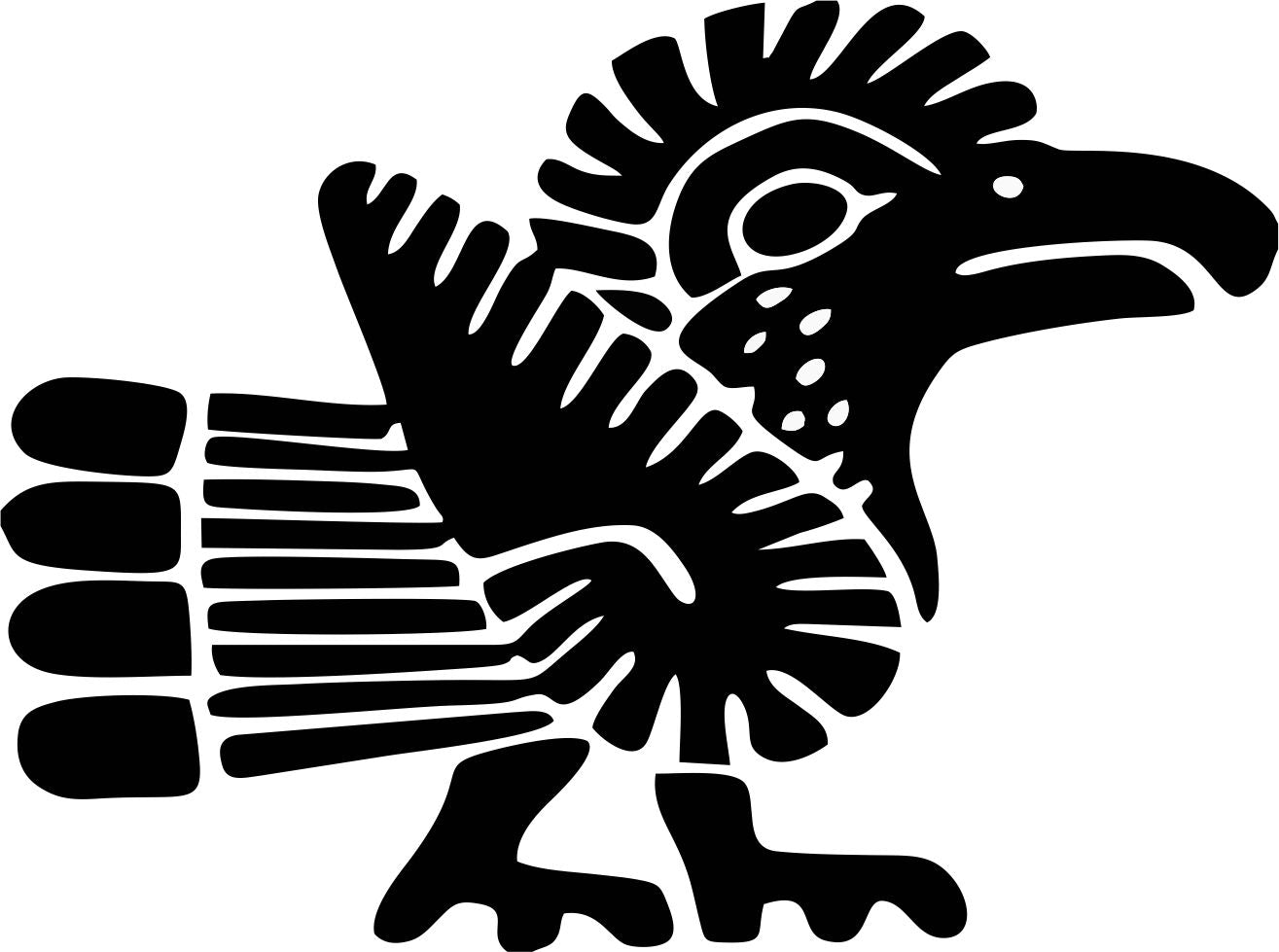 Wandtattoo Zeichen & Symbole Indianer Atztekische Kunst Vogel / Aztec Sign