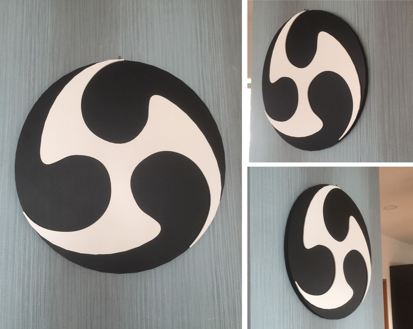 3D Wandschmuck Japanisches Symbol "Tomoe"